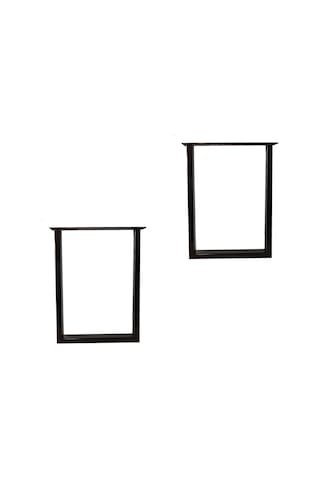 Bin1Fırsatt Metal Ayak Ahşap Masif Kütük Orta Yan Zigon Sehpa Bank Ayağı