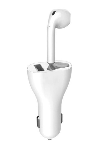 Mf Product Jettpower 0180 Araç Şarjı & Mono Bluetooth Kulaklık Beyaz