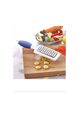 Hazneli Rende Saplı Çift Yönlü Sarımsak Peynir Meyve Sebze El Rendesi Royaleks Fr-166 Çok Renkli