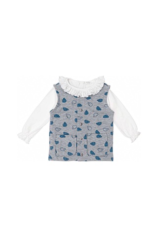 Petit Boom İçi Polarlı Yelek Kirpi Gri