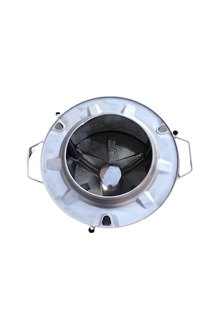 Ateş Çukuru Altı Kapalı Kulplu Model Bahçe Şöminesi Gri