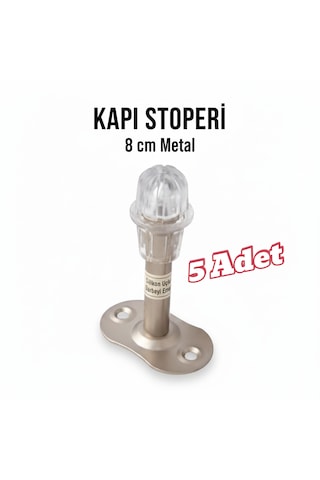 Silikon Uçlu Metal Kapı Stoperi 5 Adet Kapıya Monte Kapı Tamponu Sessiz Darbe Emici