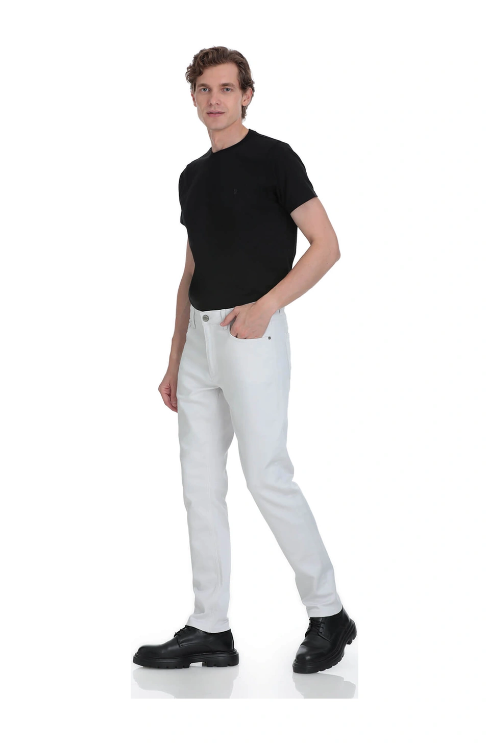 Hatemoğlu Taş Slim Fit 5 Cep Pamuklu Kanvas Pantolon Taş