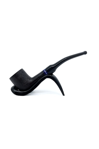 Dapper Bent Billiard Briar Gül Kökü 9 Mm Filtreli El Yapımı Pipo - 3077