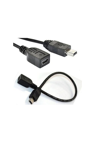 Mini Usb Dişi Erkek Uzatma Kablosu 5 Pin Mini Usb Dişi Erkek Kablo 20cm