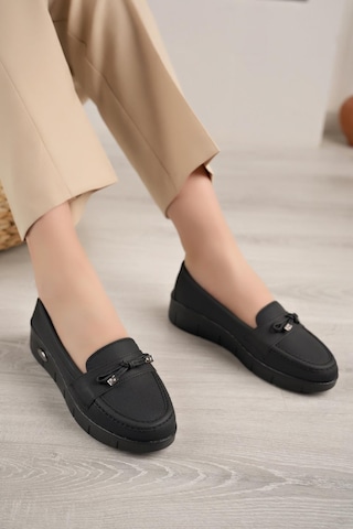 Nesil Shoes Ayzen 502 Siyah Kot Anatomik Kadın Ayakkabı-siyah Kot Kot Rengi - Siyah