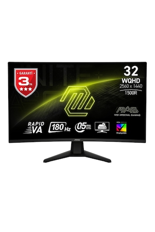 MSI MAG 32CQ6F 31.5" 0.5 Ms 180 Hz 2K WQHD Adaptive Sync Rapid VA Oyuncu Monitör MSI MAG 32CQ6F 31.5" 0.5 Ms 180 Hz 2K WQHD Adaptive Sync Rapid VA Oyuncu Monitör