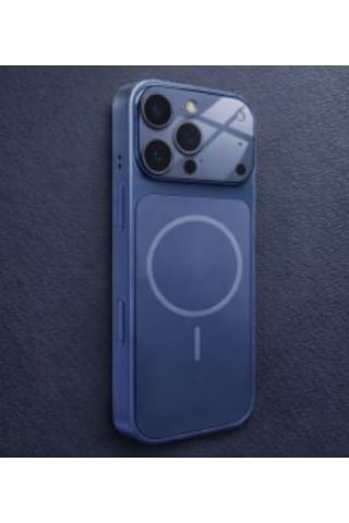 Ag Glass Apple Uyumlu iPhone 15 Pro Max Telefon Kılıfı Mavi