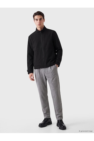 Lcwaıkıkı Classic Siyah Regular Fit Dik Yaka Erkek Ceket