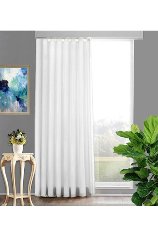 Güneşlik Perde Lüks Saten Krem Beyaz – Modern House