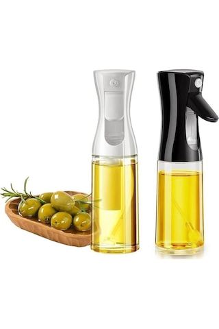 Sprey Yağdanlık Cam Şişe Yağ Püskürtücü 225 Ml Airfryer Kızartma Izgara Salata Için Yağlık Büyük Boy Beyaz