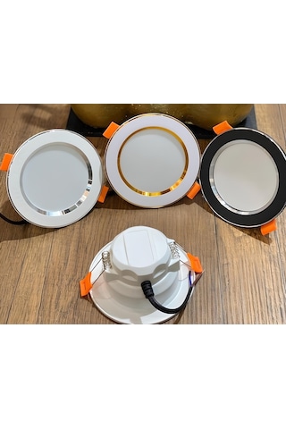 Kae 7W 3 Renk Özellikli Ledspot- Beyaz Krom Kasa- 10Lu Paket- Kro