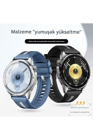 Huawei Watch Gt 6/5/4/3/2 Pro 46mm Ultimate Se Elite Kordon Lansman Kumaş Dikişli Silikon 102