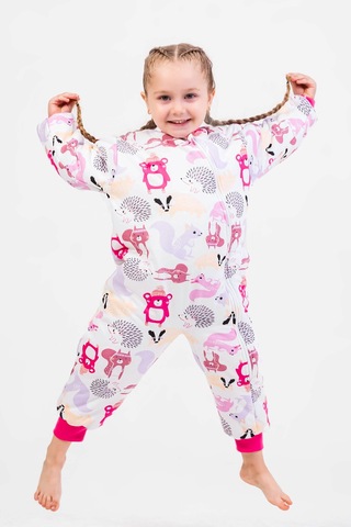 Babymod Elyaf Dolgulu 2,5 Tog Pamuklu Penye Astarlı Kız /erkek Çocuk Uyku Tulumu Pembe
