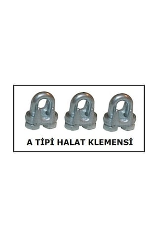 Çelik Halat Klemens 8 Mm - 100 Adet