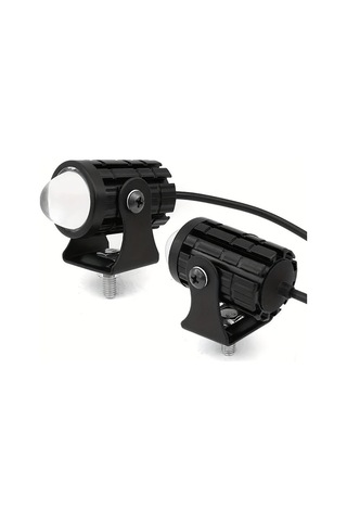 Xuweiwei 2 Adet Işık 1 Adet Anahtarlı Motosiklet Led Aydınlatma Evrensel Mini Dış Aydınlatma Beyaz Sarı Çift Renkli Offroad Araç Led Seti