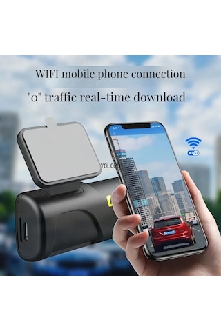 Zilinn Araç Kamerası Wifi Hd 2k 1440p, Araba Dvr İçin, Kablosuz Video Kaydedici Usb / Acc 24h, Park Modu