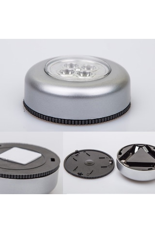 Kablosuz Spot Pilli Dokunmatik Led Lamba 3 Ledli Dolap Lambası(415935960)