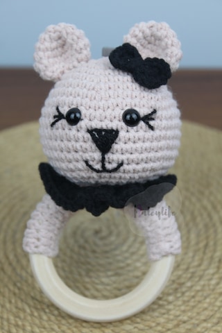 Aleylife Amigurumi Organik Ayıcık Çıngırak Diş Kaşıyıcı
