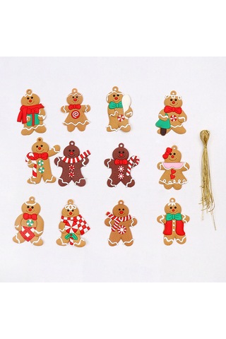 Gingerbread Man Toodent Süsler Noel Partisi Dekorasyonları İçin Solma Ve İyi Esneklik Yok A