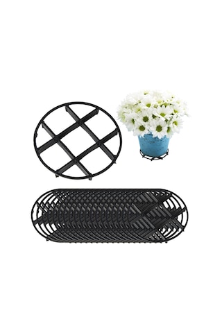 20 Paket Bitki Seviyesi Pot Asansör Bitki Tabağı Drenaj Rafı Yuvarlak Saksı Ayakları Yükseltici