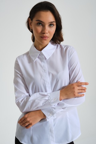 Mizalle Basic Poplin Beyaz Gömlek Beyaz