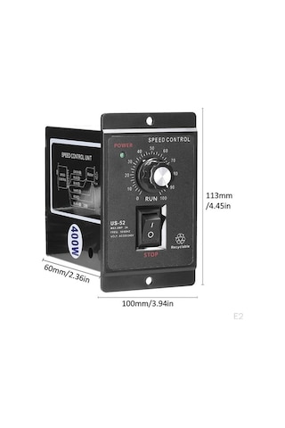 Novahub Türkçe Ac Motor Kontrol Cihazı, 220v 40w, Pwm Fırçalı Değişken Hız Kontrolü