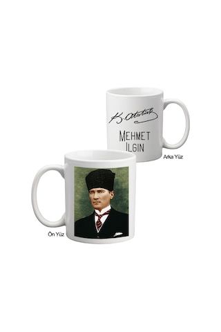Atatürk Imzalı Isimli Kupa Bardak