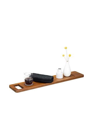 Küvet Tepsisi Banyo Depolama Rafı Ceviz