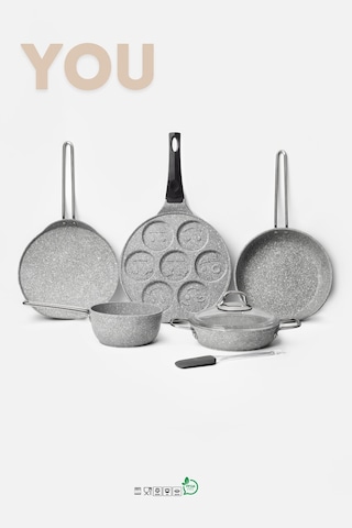 You 7 Parça Kahvaltı Seti Gri