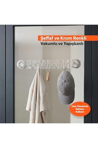 Vakumlu Ve Yapışkanlı Askı Mutfak Ve Banyo İçin Delme Gerektirmeyen Duvar Askılığı Acı Kahverengi