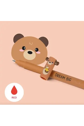 Legami Silinebilir Jel Kalem Kırmızı Teddy Bear Çok Renkli