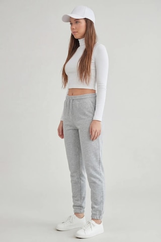 Defys Kadın Lastikli Paça Cepli Regular Fit Jogger Eşofman Altı Gri Melanj - 499066047 GRİ MELANJ
