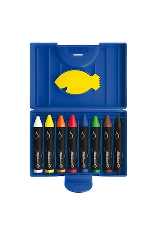Pelikan Wax Crayons 8'li Sulandırılabilir Mum Boya Plastik Kutulu