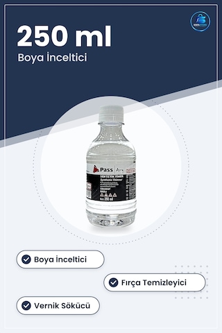 Sentetik Tiner 250 Ml Boya İnceltici Ve Çözücü Vernik Sökücü Fırç