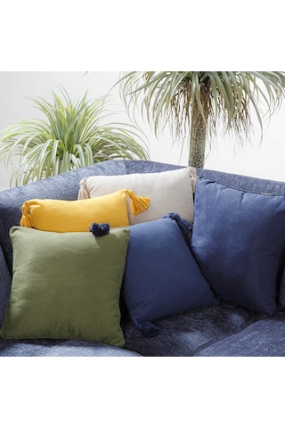 Mudo Home Alba Kırlent Püsküllü Krem 45x45