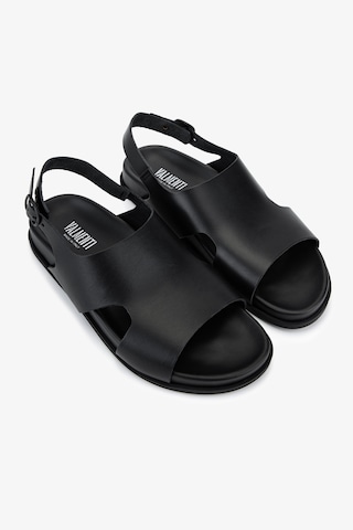 Valmenti Erkek Hakiki Deri Siyah Düz Sandalet 1152 27027 Erk Sndlt Y26 Nero