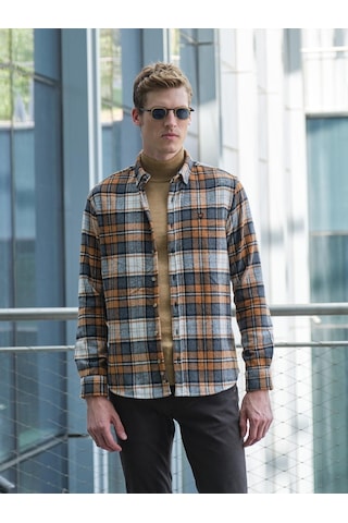 Camel Erkek Oduncu Gömlek Ön Cepli Slim Fit Gömlek Ncs Jeans 7217-camel Camel