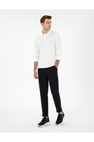 Pierre Cardin Lacivert Slim Fit Nervürlü Duble Paça Eşofman Altı 50290666-vr033
