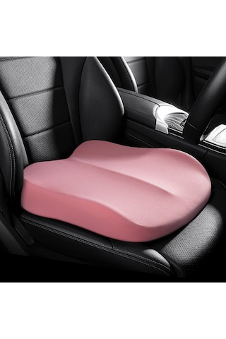 Aubyhe Pembe Hafıza Köpük Araç Sandalyesi - Wedge Şekli, Yüksekliği Artırır, Yorgunluğu Azaltır - Araç, Ofis Sandalyesi, Tekerlekli Sandalye İçin