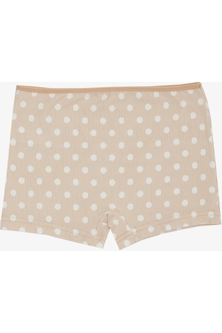 Breeze Kız Çocuk Boxer Puantiye Desenli 5-11 Yaş, Bej-bej Bej