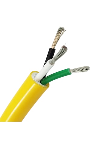 3x2,5mm Sahil Besleme Kablosu Sarı Renk Kalaylı Marin Kablo 10 Metre