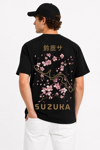 Bayloranzzo Suzuka %100 Pamuk Heavy Cotton Premium Kalite Unisex Tişört Siyah