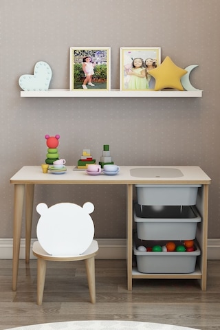 Moniev Çocuk Çalışma Masası Oyun Ve Etkinlik Masası Aktivite Gri Gri