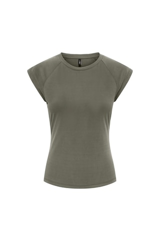 Only Onlhannah Slim Fit Bisiklet Yaka T Shirt Bayan T Shirt 15375055 Yeşil