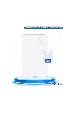 Galaxy Tab 3 Lite 7.0 Sm-t111 Uyumlu Ön Yüzey Nano Şeffaf Hidrojel Ekran Koruyucu