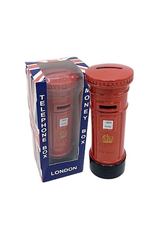 Londra Retro Metal Posta Kutusu Kumbara 15 Cm
