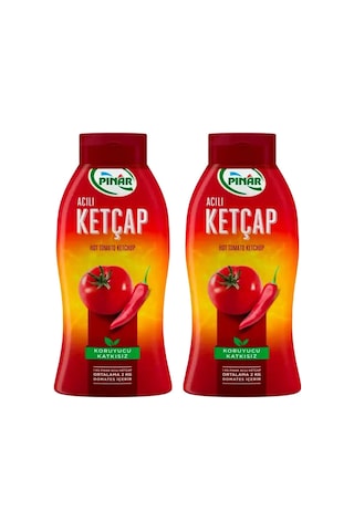 Pınar Ketçap 600 Gr Acili X 2 Adet