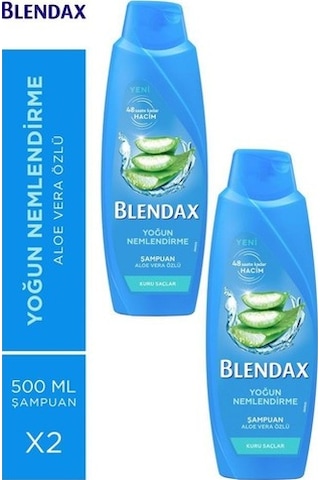 Blendax Yoğun Nemlendirme Aloe Vera Şampuan 500 Ml X 2 Adet set-hnkl-2659-5390