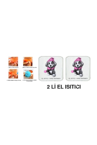 2 Adet Kırmızı Bereli Köpek Cep Sobası,el Isıtıcı,sıcak Su Torbası Pvc 10x9,5cm Beyaz